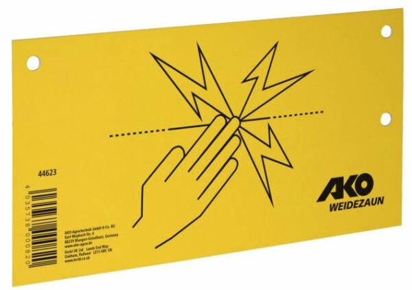 Plaque de signalisation pour clôture électrique